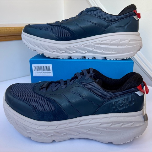 NWT Hoka Bondi L Leather U Unisex Hoka One One Navy Blue